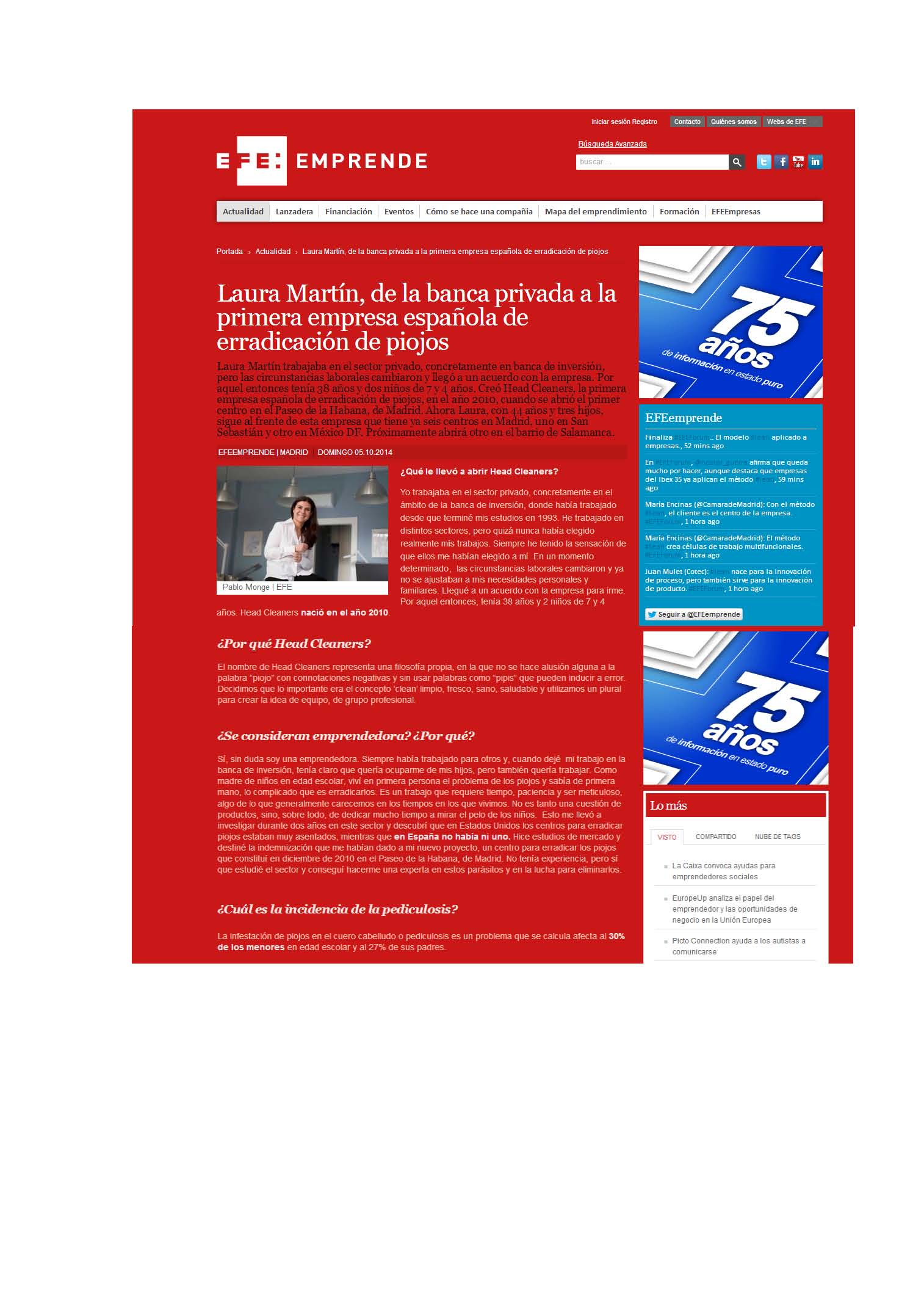 Laura martin, entrevistada por EFE